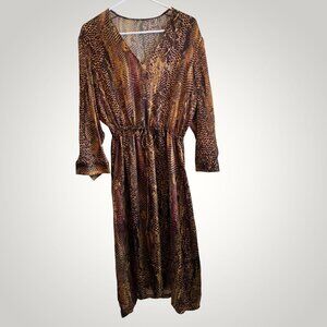 Vintage YSL Silk Animal print dress, Size 38